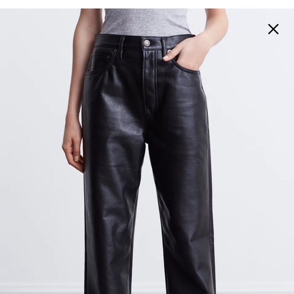 Free People Agolde Recycled Leather 90’s pinch waist Detox pants 👖 - Picture 3 of 7